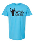 AM38 Psalm 34:1 Shirt Aqua with Black Ink