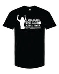 AM38 Psalm 34:1 Shirt Black with White Ink
