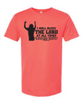 AM38 Psalm 34:1 Shirt Bright Coral with Black Ink