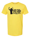 AM38 Psalm 34:1 Shirt Sunshine with Black Ink