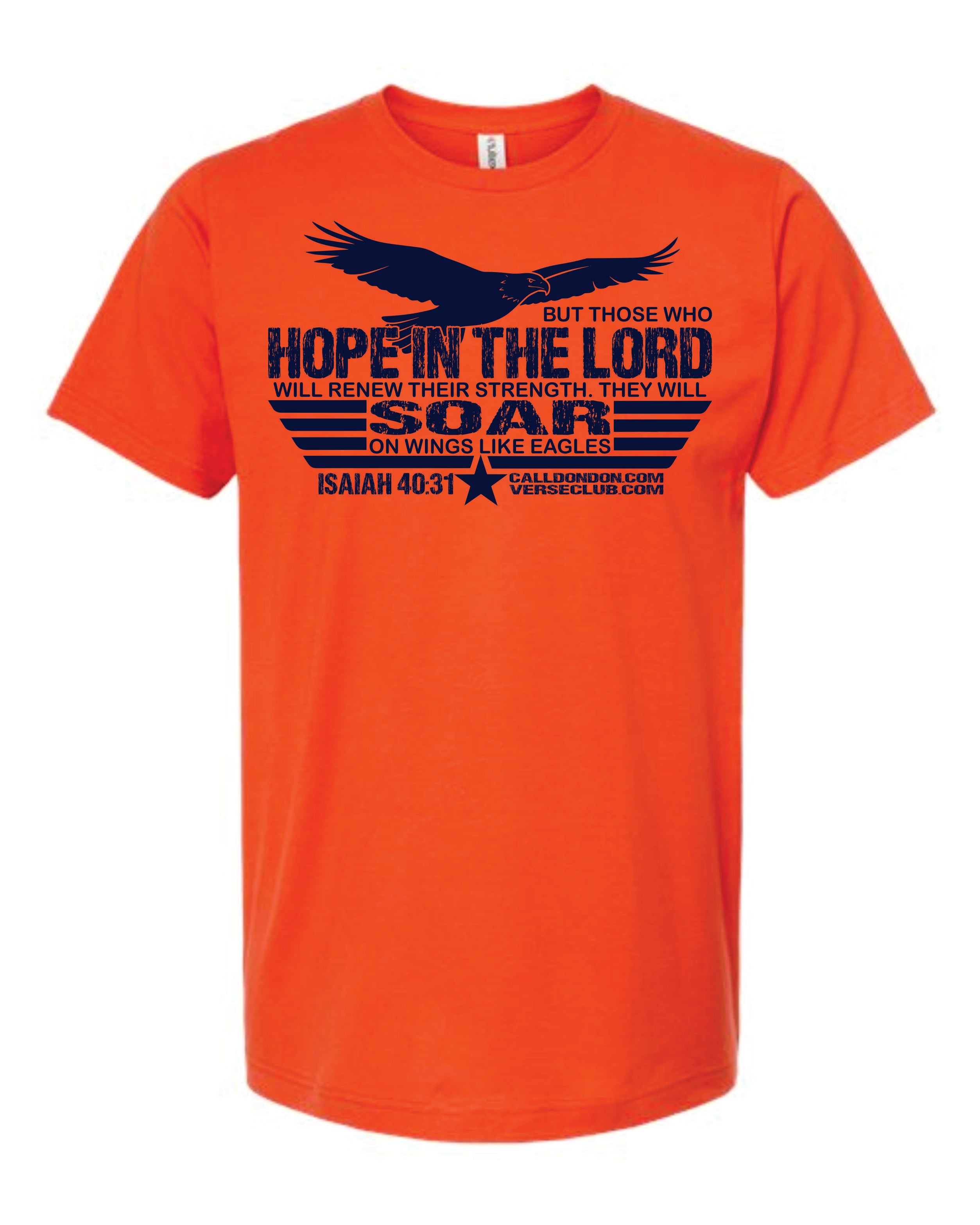 Don Don Isaiah 40 31 Soar Shirt Orange with Navy Ink