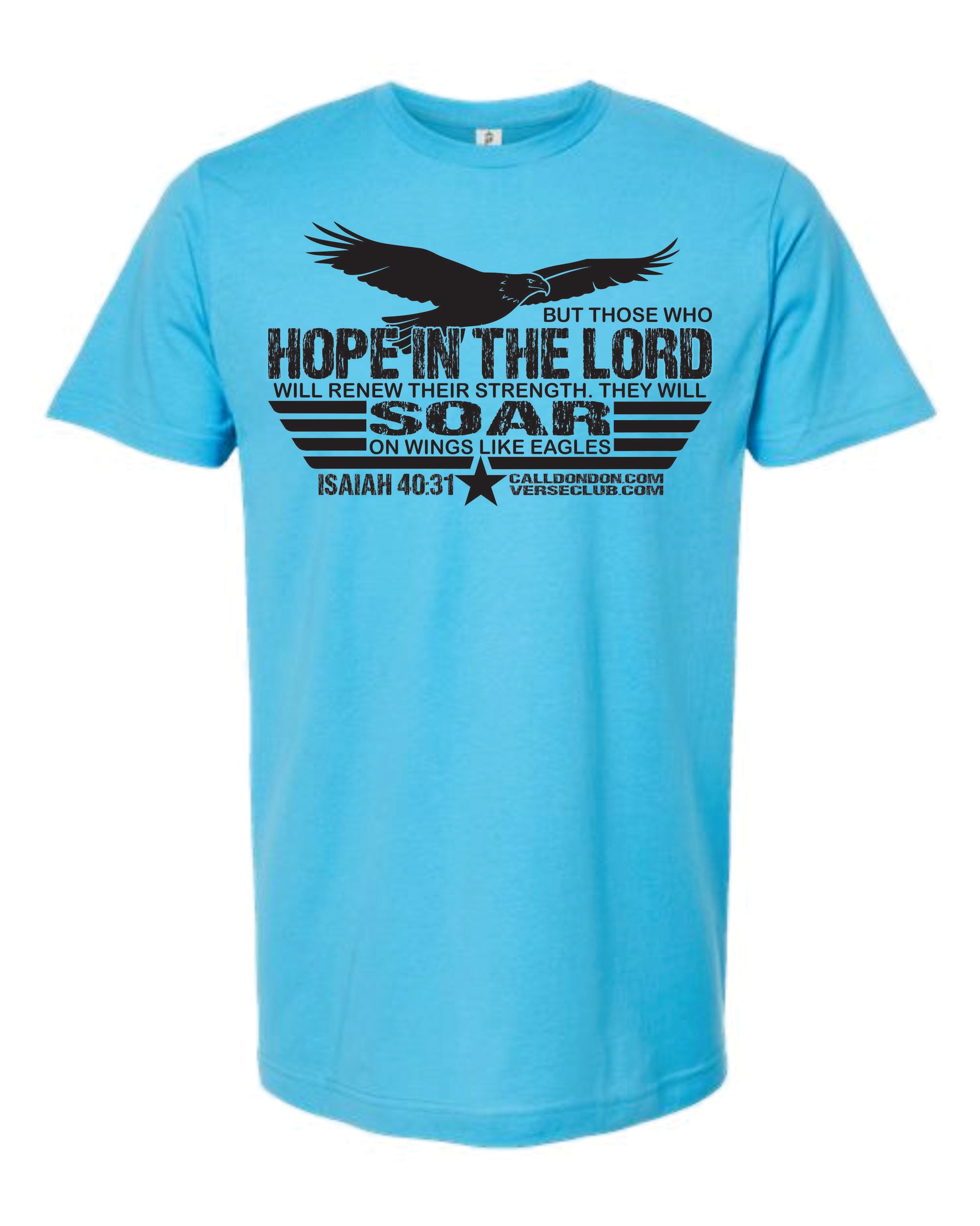 Don Don Isaiah 40 31 Soar Shirt Aqua with Black Ink