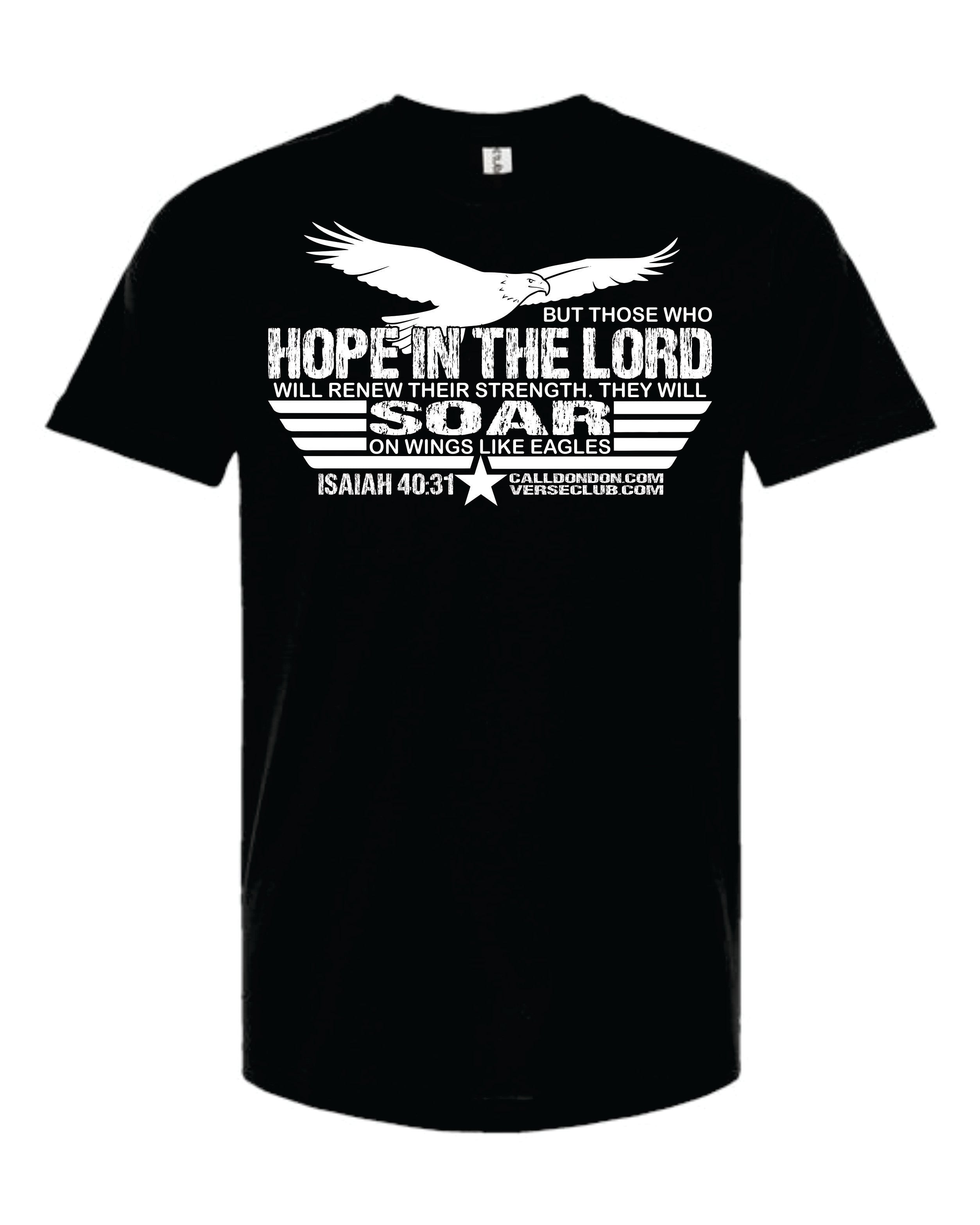 Don Don Isaiah 40 31 Soar Shirt Black with White Ink