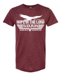 Don Don Isaiah 40 31 Soar Shirt Heather Burgundy with White Ink