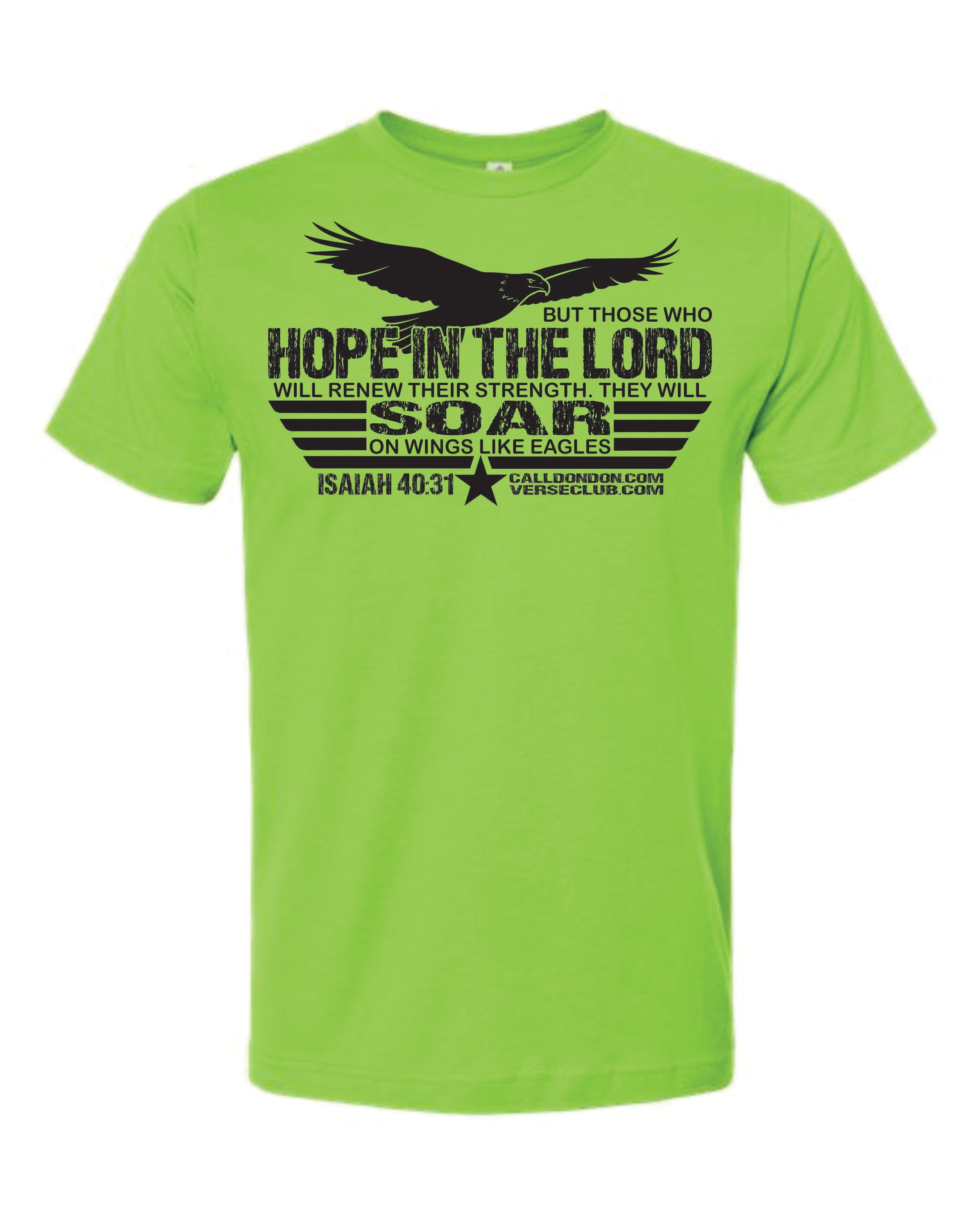 Don Don Isaiah 40 31 Soar Shirt Lime with Black Ink