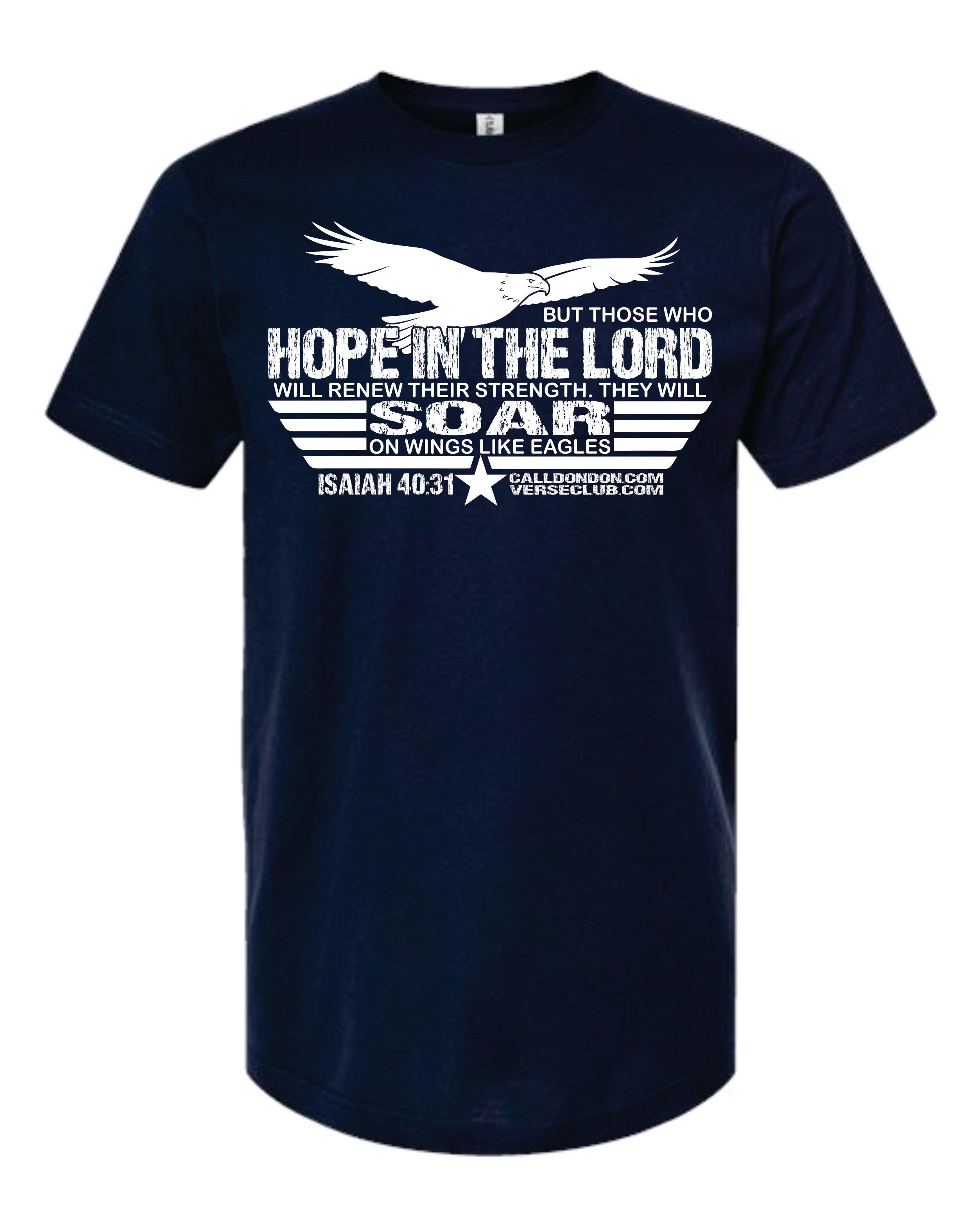 Don Don Isaiah 40 31 Soar Shirt Navy with White Ink
