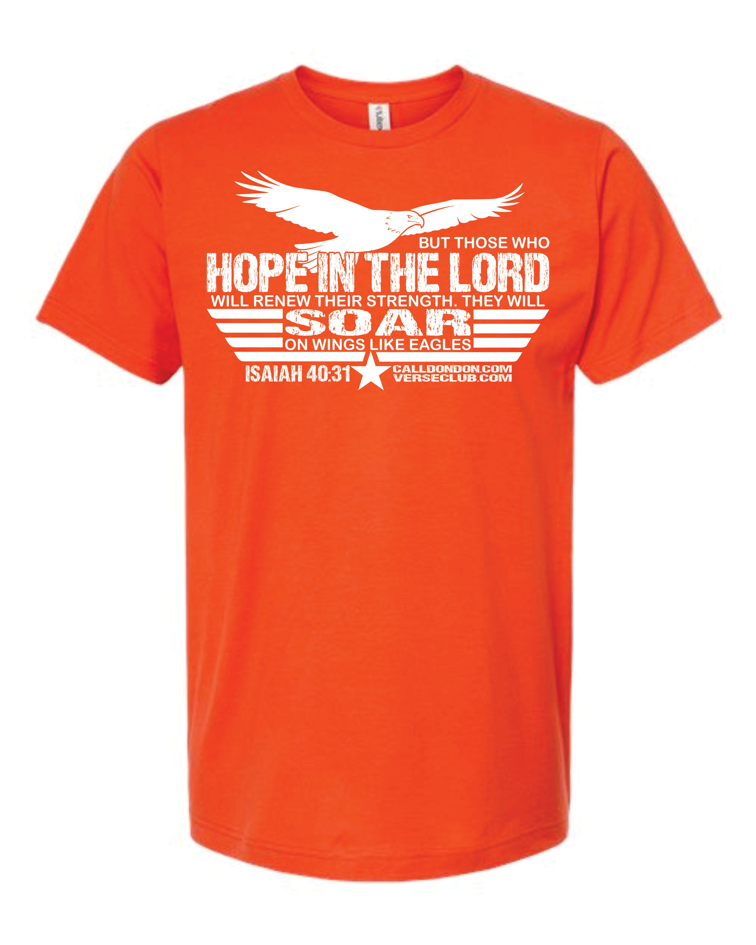 Don Don Isaiah 40 31 Shirt Orange with White Ink