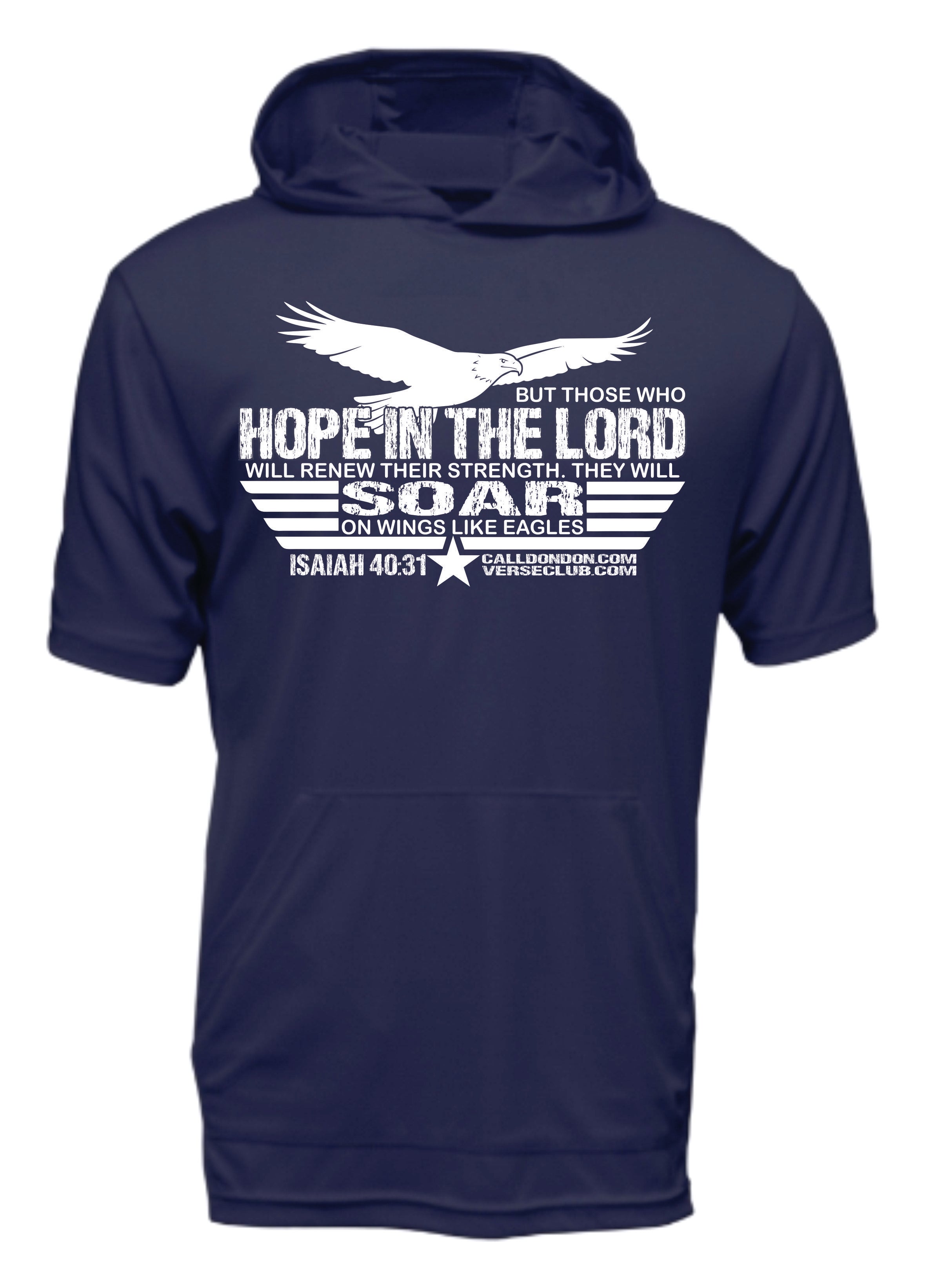Don Don Isaiah 40 31 Soar XT105 Hooded Shirt Navy with White Ink