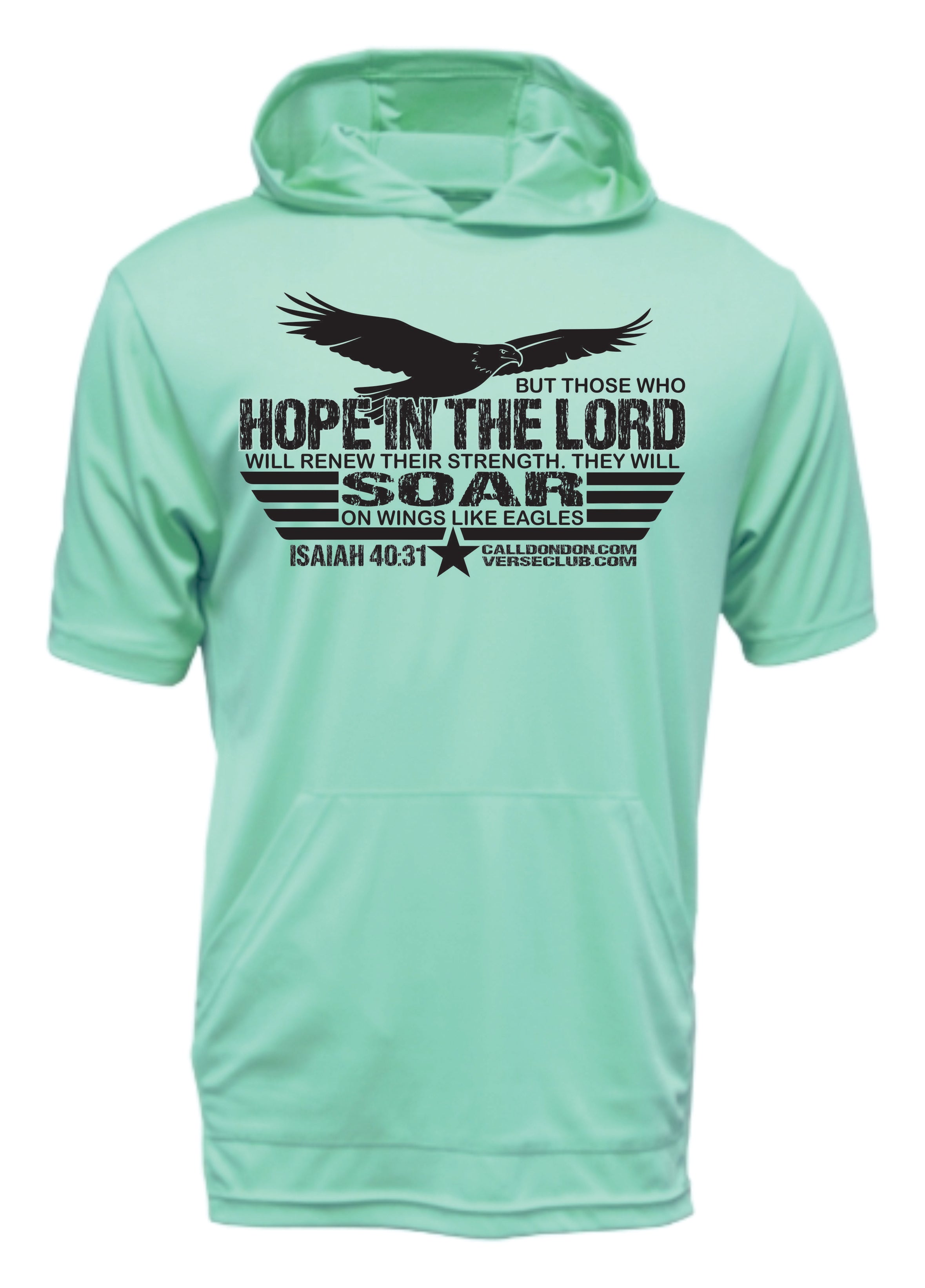 Don Don Isaiah 40 31 Soar XT105 Hooded Shirt Sea Foam with Black Ink
