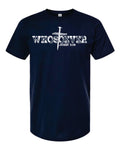 John 3:16 Whosoever Cross Shirt Navy with White Ink