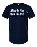 MaxG 1st John 2:6 Abide Shirt Navy with White Ink