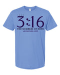 Numbers of Hope Carolina Blue with Navy Ink