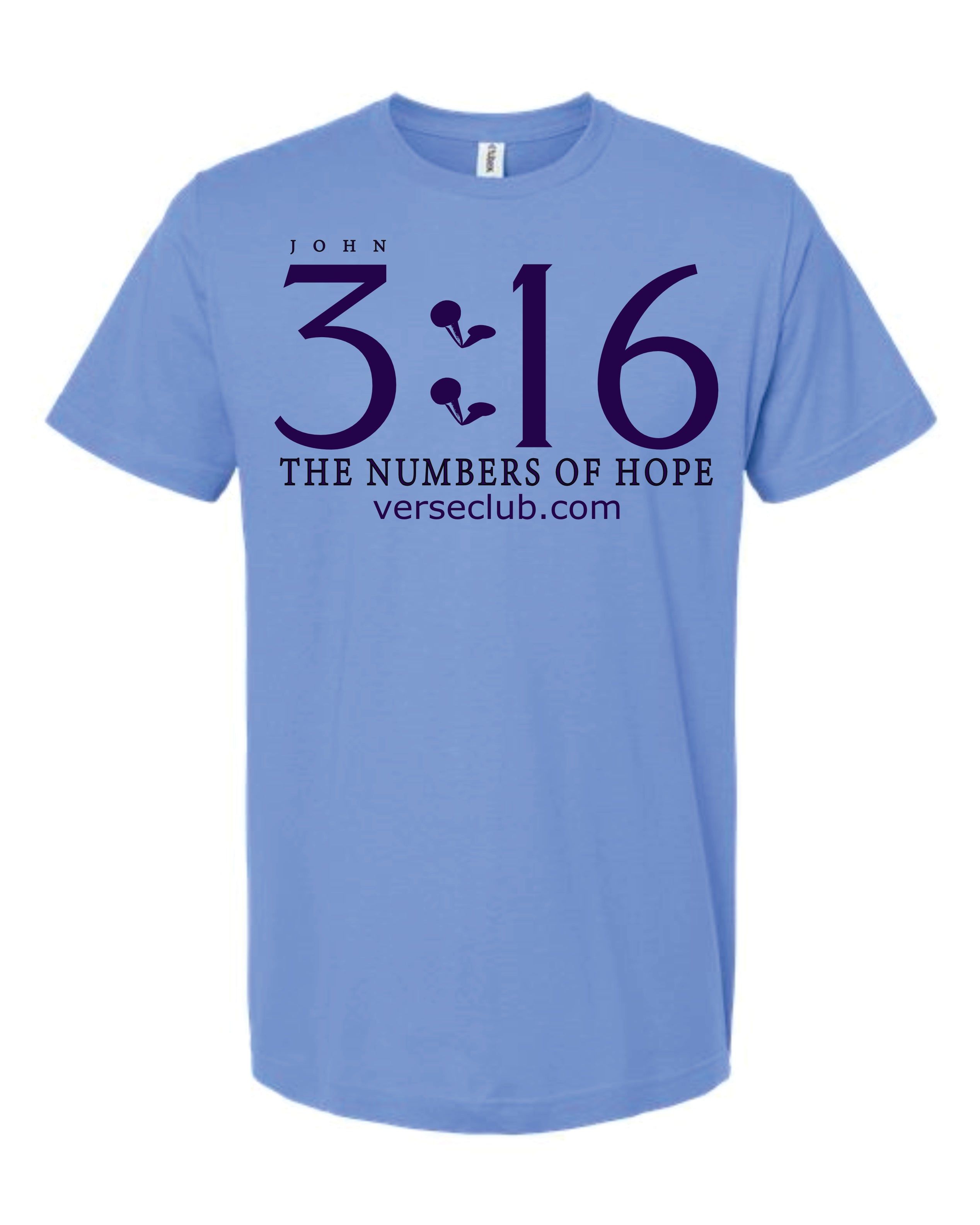 Numbers of Hope Carolina Blue with Navy Ink